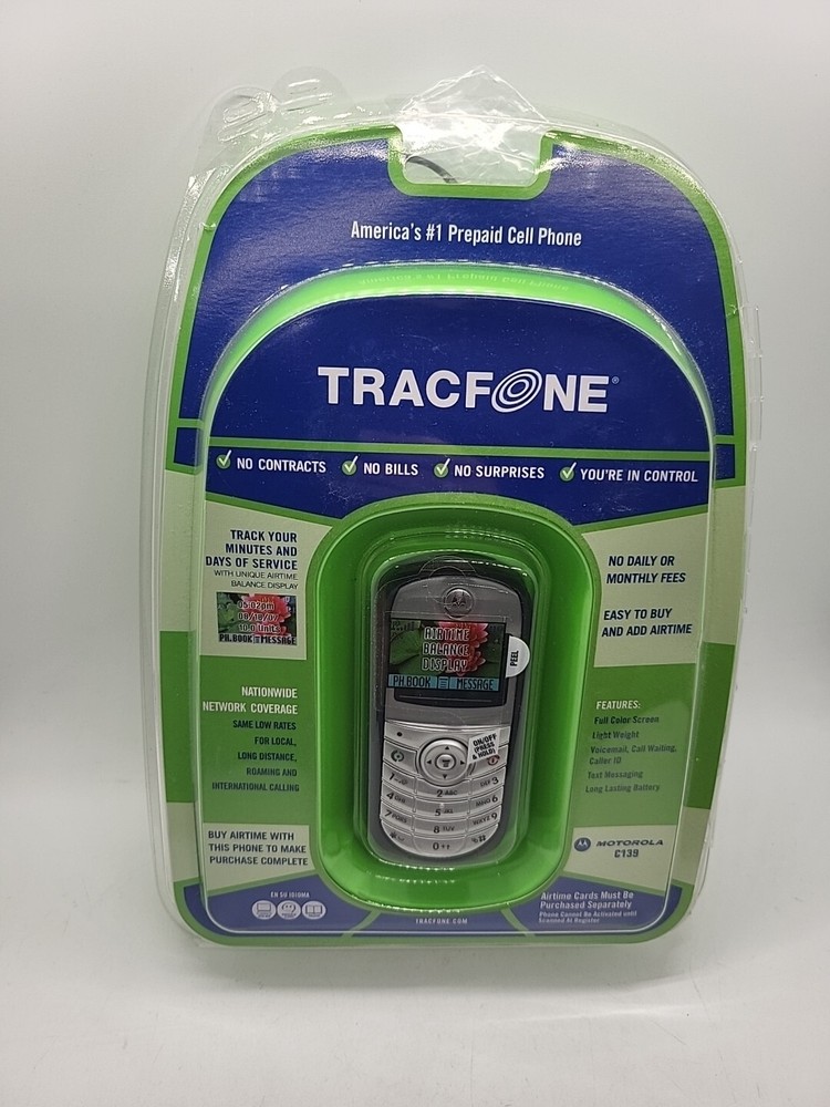 Motorola C series C139 – Black (TracFone) Cellular Phone