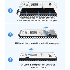 Samsung Galaxy S23 Ultra 6.8 Inch Screen Protector Flexible TPU Film 3+3 Pack Le