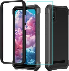 Cloud Mobile Stratus C8 Case with Screen Protector, Heavy Duty Protection Black