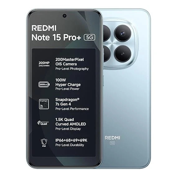 Xiaomi Redmi Note 15 Pro Plus 5G Unlocked | 6500mAh Battery |200 MasterPixel OIS