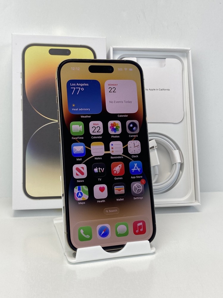 Apple iPhone 14 Pro A2650 1TB Gold 98% battery health Factory Unlocked