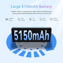 OUKITEL C58 Pro Cell Phone 24GB+256GB/1TB 5150mAh 6.7″ HD+ 50MP+8MP NFC T-Mobile