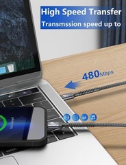 6FT USB-C Charger Cable 3A Fast Charging – 2 Pack for iPhone 17 & Samsung S10