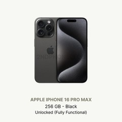 iPhone 16 Pro Max – 256 GB – Unlocked – Good Condition – No Face ID