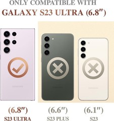 Samsung Galaxy S23 Ultra Case with Slide Camera Cover, Slim Marble Design 6.8″