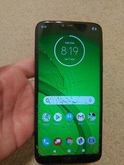 AS-IS CRACKED FRONT GLASS Motorola Moto G7 Power XT1955 Blue 32GB – Verizon
