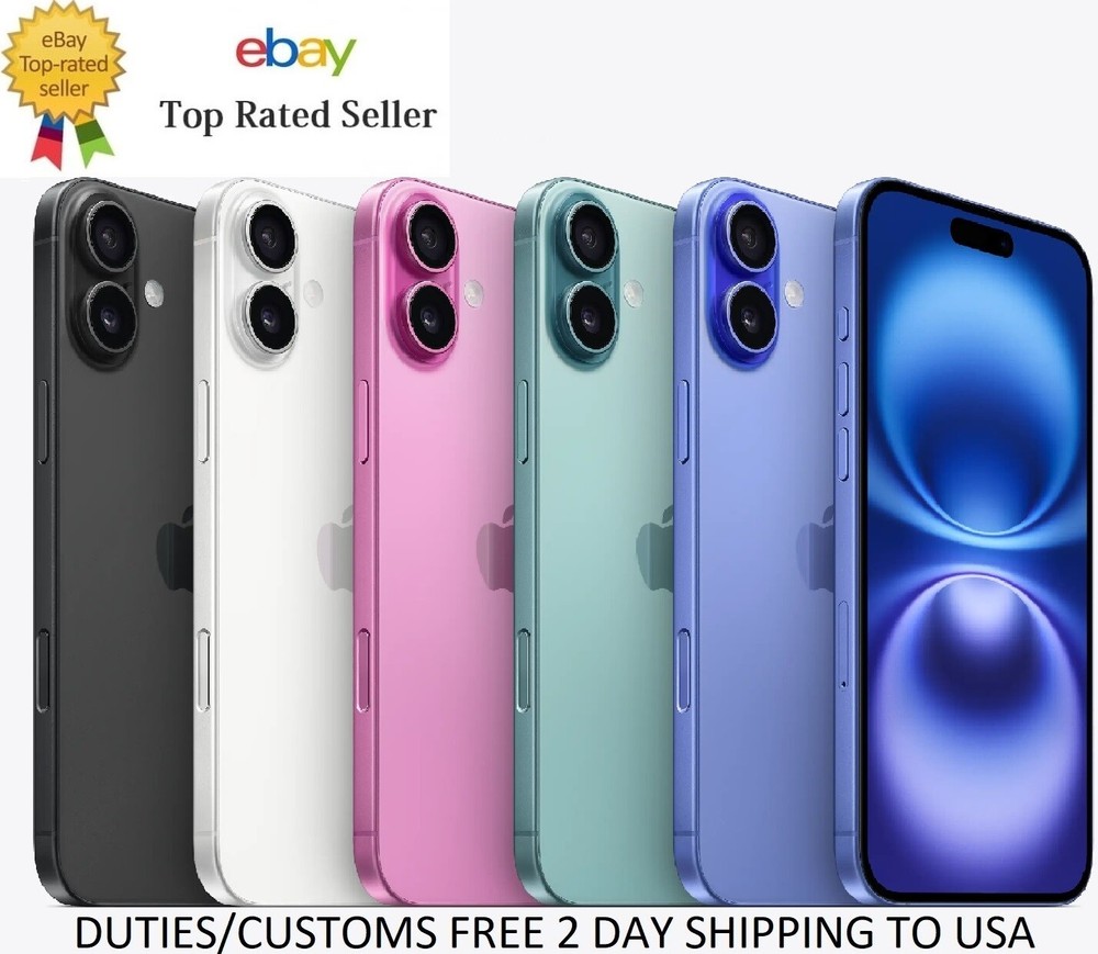 Apple iPhone 16 Plus 128GB 256GB 512GB All Colors A3289-Physical SIM Card Tray🔥