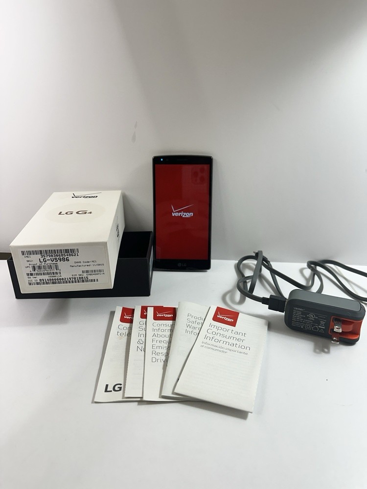 LG G4 VS986B Black (Verizon), Working, Will Need New Sim Card
