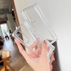 Samsung Galaxy Z Fold 6 Crystal Clear Case with Full Hinge Protection & Shockpro