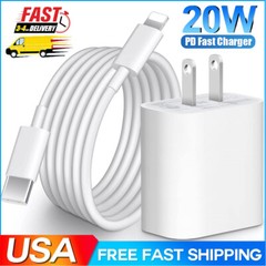 🔥20W Fast Charger PD Adapter+Cable For iPhone 13 14/12/8/10 XR X Pro iPad NB