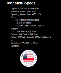 SKY Devices Elite D65 – 32GB – (GSM Unlocked) Dual SIM Android Go Smartphone