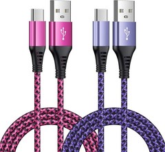 2-Pack 6FT Type-C Fast Charger for Samsung Galaxy S24, Google Pixel 8