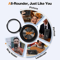 for LG V60 ThinQ 5G / V60 ThinQ 5G UW Phone Case 360° Rotatable Ring Holder