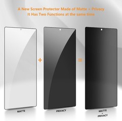 2 Pack Tempered Glass Matte Privacy Screen Protector for Samsung Galaxy S25 Ultr