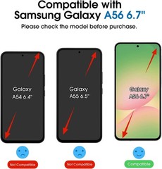 2PCS Screen Protector & Camera Lens Protector for Samsung Galaxy A56 5G 6.7 Inch
