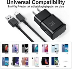 Fast Charging 6.6ft USB-C Wall Charger for Samsung Galaxy S10/S20