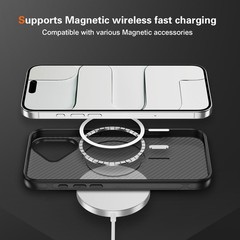 iPhone 17 Case 6.3″ Shockproof Protective Phone Cover Compatible with Mag Safe