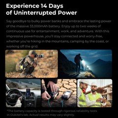 OUKITEL WP100 5G IP68 Phone Laser Rangefinder Camping Light 33000mAh 200MP 120Hz
