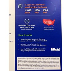 Tracfone BLU View 5 Pro 128GB + 1 Year Plan Prepaid Smartphone NEW SEALED