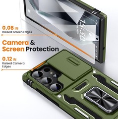 Samsung S24 Ultra Case,Magnetic Kickstand,Drop Tested,Military Grade-Olive Green
