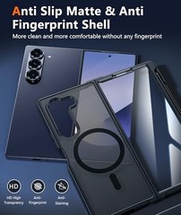 Samsung Galaxy Z-Fold-6 Case Strong Magnetic Grade Drop Protection TPU (Black)