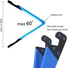 Portable Cell Phone Stand for Desk, Foldable Pocket Travel Mobile Phone Holder,