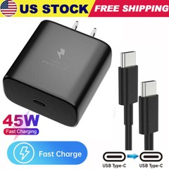 For Samsung Galaxy S25 S24 S23 45W Type USB C Super Fast Wall Charger+6ft Cable