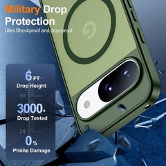 Shockproof Green Translucent Matte Phone Case for Google Pixel 10 Pro/10, Slim &