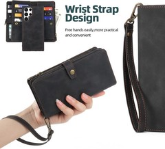 Samsung Galaxy S22 Ultra Wallet Case with Card Holder & Detachable Magnetic Phon