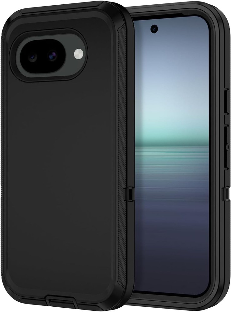 3PCS Shockproof Dust Drop Proof 3-Layer Full Body Case for Google Pixel 10A Blac