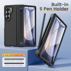 Samsung Galaxy Z Fold 6[Wireless Charging Compatible]-Black Case+Screen Guard