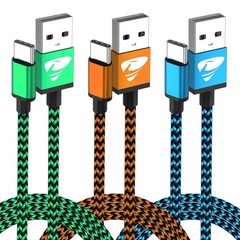 3-Pack 10FT Fast USB-C Charger for Samsung Galaxy S22 S21 S20 S10