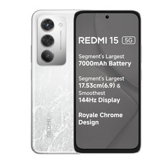Redmi 15 5G (White 6GB+128GB) 50MP AI Camera-Global Version. “NO TARIFFS IN USA”