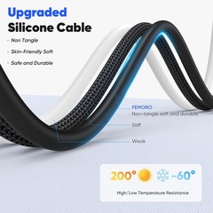 USB C to USB C Cable 2ft 2 Pack, Short 60W Fast Charging & 480Mbps Data Transfer