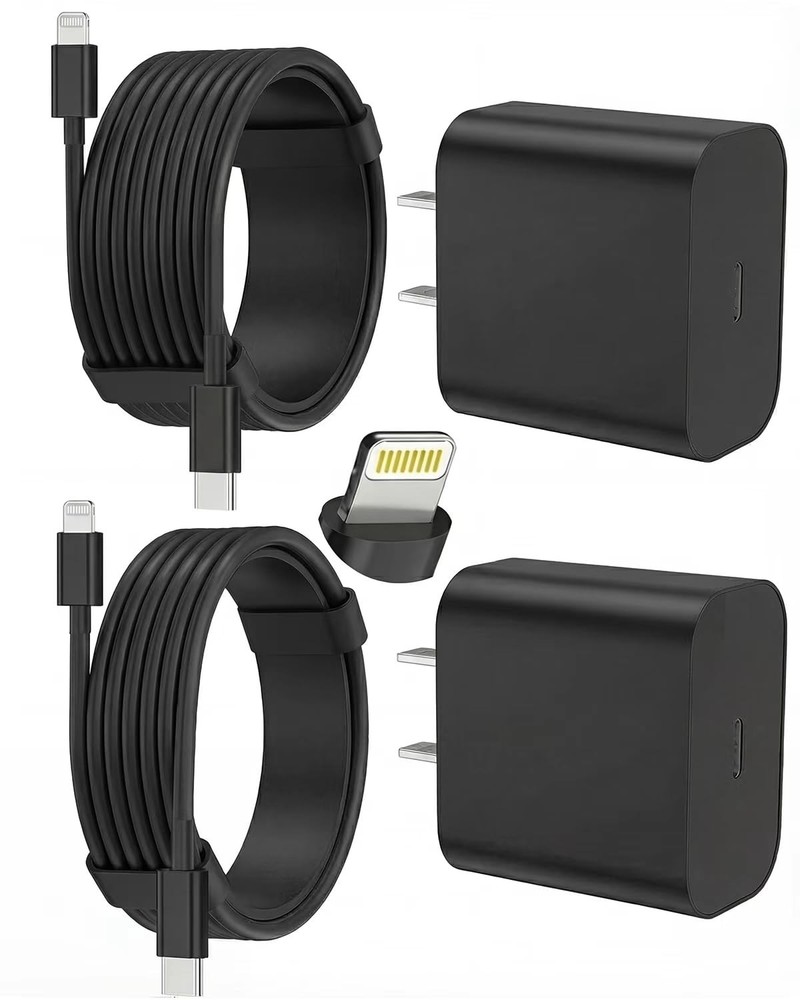 2 Pack 20W Type-C Fast Charger Block for iPhone 14/13/12/12 Pro Max 6FT