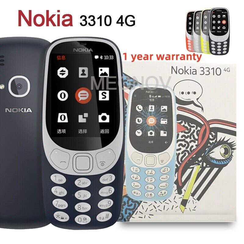 Nokia 3310 4G 2019 bluetooth with Camera Flashlight Unlocked Phone New Sealed