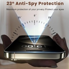 2 Pack True Privacy Screen Protector for iPhone 15 Pro Max 6.8 Inch, Case Compat