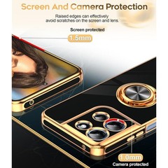 Moto G 2026/G Play 2026 Phone Case with Tempered Glass Screen Protector and Kick