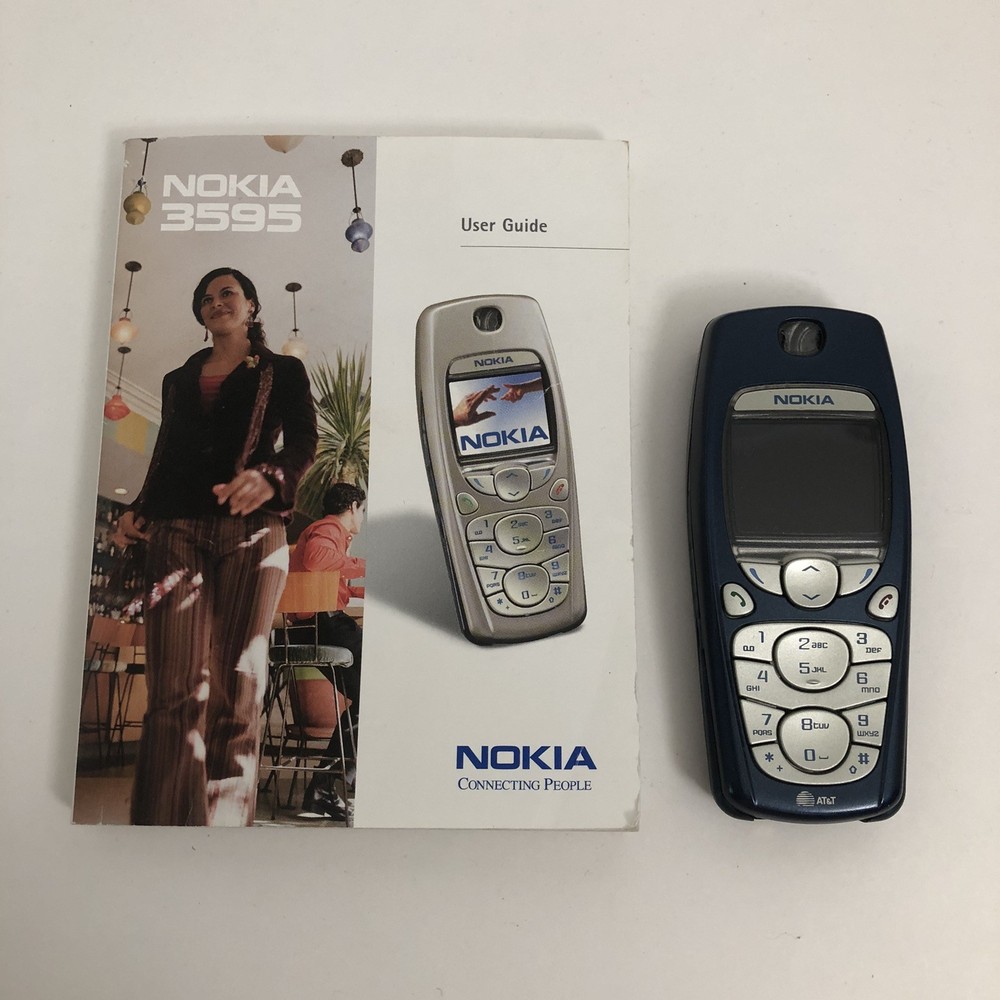 Nokia 3595 – Blue ( AT&T ) Cellular GSM Phone Untested 2003