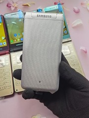 Good Samsung Galaxy Folder SM-G1600 White Red Gold Black Unlocked 4G flip phone