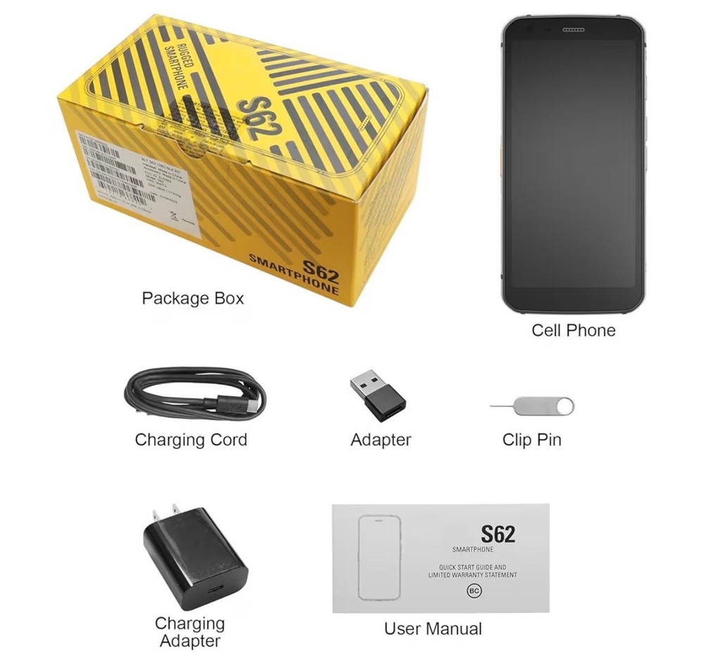 New CAT S62 Factory Unlocked (GSM/CDMA) 4G 128GB 5.7″ Rugged Android Smartphone