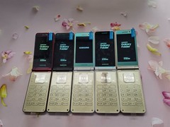 Good Samsung Galaxy Folder SM-G1600 White Red Gold Black Unlocked 4G flip phone