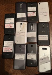 Lot of 11 LG Phoenix K7 K20 G4 Rebel Zone 3 H343 M257 (BROKEN] Sold AS IS