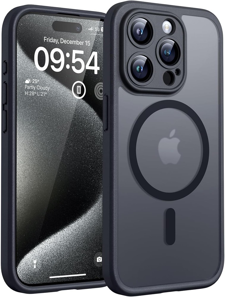 Magnetic for iPhone 15 Pro Max Case, Upgraded Full Camera Protection, Drop Prote