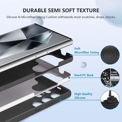 Silicone Case for Samsung Galaxy S24 Ultra 6.8 Inch Anti-Scratch Shockproof Slim