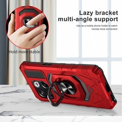 Case for OnePlus 10T 5G with Screen Protector Tempered Glass and Ring Kickstand