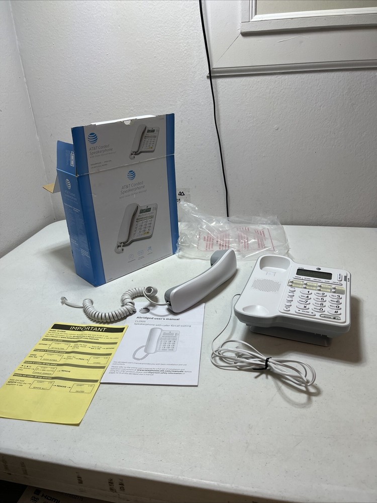 AT&T CL2909 CORDED HOME OFFICE LANDLINE SPEAKER PHONE CALLER ID D4 D5