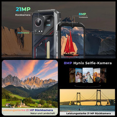 HOTWAV Hyper 7S 5G Outdoor Smartphone 16GB + 256GB Android15 6,6 in Phone GPS