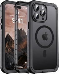 Magnetic for iPhone 14 Pro Max Case, Heavy Duty Protection, Shockproof Bumper 6.