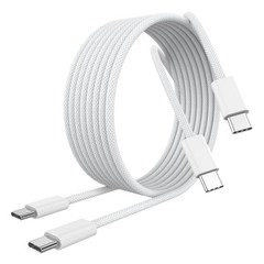 iPhone 17 16 15 Charger Cord 6FT, 2 Pack USB C to USB C Charging Cable Long Whit